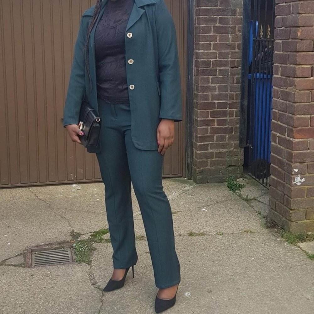 Unique 21 Womens Green Suit